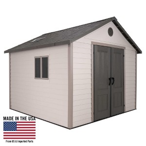 Lifetime 11 ft. x 11 ft. Outdoor Storage Shed, Tan (6433) - 1 of 4