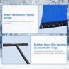 Effortless Snow Removal: 29-Inch Wheeled Snow Plow with Angled Blade for Quick Driveway Clearing Black - 3 of 4