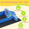 Large Wooden Cedar Sand Box, Wooden Octagon Kids Sandbox with Cover, Sandpit with 4 Benches and Bottom Liner Covered Sand Box for Kids Outdoor - 3 of 4