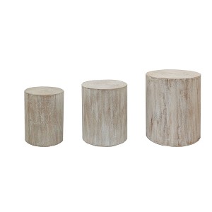 NicBex Modern Round Coffee Table Set of 3 with Wood Frame for Living Room and Office - 1 of 4