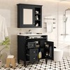 Lyngins Modern Freestanding Vanity with Ceramic Basin, Bathroom Storage Cabinet with 2 Drawers & Tip-out Drawer, Single Sink Bathroom Vanity - 2 of 4