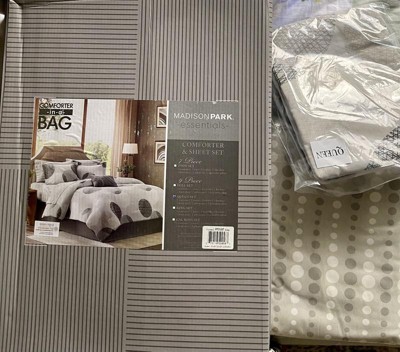 Madison Park Essentials Knowles Twin Comforter Set in Grey