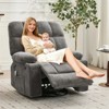 Ultra-Comfort Oversized Massage Recliner Chair, Manual Swivel Rocker for Living Room, Includes Lumbar Support,Side Pockets&Cup Holders - 4 of 4