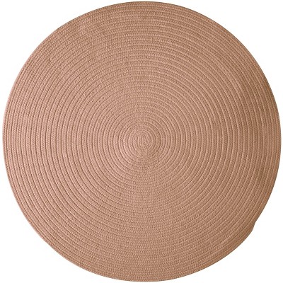 Colonial Mills Bristol Polypropylene Braided Round Rug, 4-Feet, Mocha