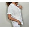 Women's Gauze Short Sleeve Button Up Shirt - Dylan - 2 of 4