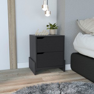 NicBex 2-Drawers Nightstand with Handle Free Design,Bedside Table with Storage Space,Modern Side Table for Bedroom - 1 of 4
