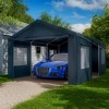 YARDSIGHT Heavy Duty Portable Carport Garage with Removable Sidewalls, Roll-up Doors & Windows for Car, SUV, Truck, Boat - Durable & Versatile - 2 of 4