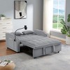 Convertible Sleeper Sofa, Modern Pull Out Sofa Bed, Adjustable Futon Couches With 3 Lengths, Foldable Loveseat With USB Port And Swivel Phone Holder - 2 of 4