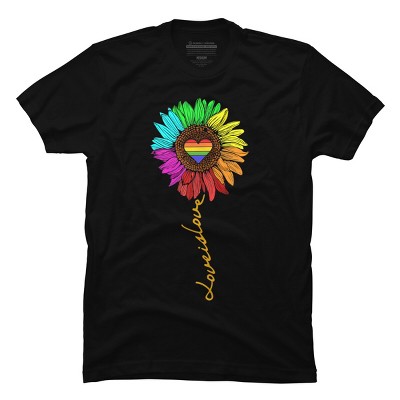 Adult Design By Humans Love Is Love Daisy Rainbow Pride By KangThien T-Shirt