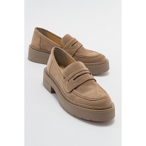 Josie - Beige Suede Loafers | Prologue Shoes - 1 of 4