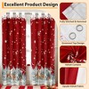 Christmas Red Curtains 52x84 Inch, Velvet Blackout Curtains, Christmas Reindeer Snowflake Window Drapes for Living Room Bedroom, 2 Panel Set - 3 of 4