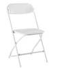 HomeRoots Set of Four White Metal Outdoor Folding Stacking Dining Chairs - 4 of 4