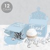Big Dot of Happiness Dusty Blue Elegantly Simple - Treat Box Party Favors - Guest Party Favors Goodie Gable Boxes - Set of 12 - 3 of 4