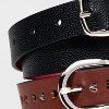 Girls' 2pk Belt Set - Cat & Jack™ Black/Brown - 4 of 4