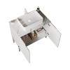 NicBex 30" Bathroom Vanity with Top Ceramic Vessel Sink,Modern Striped Bathroom Cabinet with 2 Doors,No Faucet/Mirror Included - 3 of 4