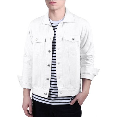 lightweight white denim jacket