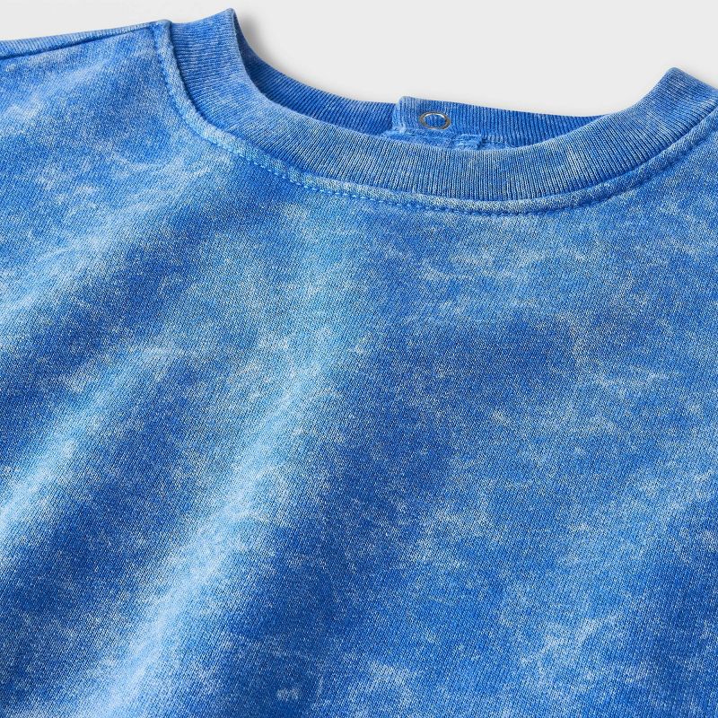 Baby Boys' Sweatshirt - Cat & Jack™ Washed Blue, 4 of 5