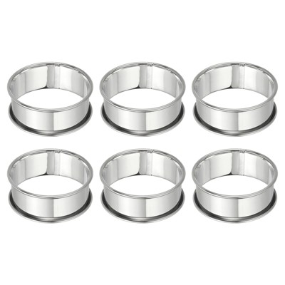 Unique Bargains Stainless Steel Double Rolled Nonstick Durable Cake Rings