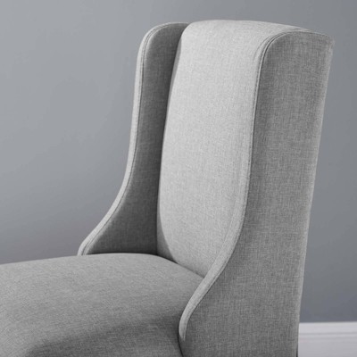 Elegant Light Gray Upholstered Wood Counter Stool with Nailhead Trim