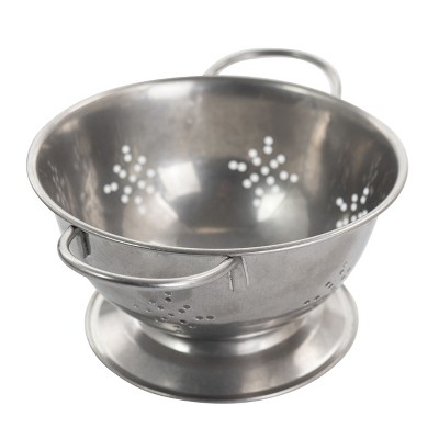 Gibson Home Normandie 5.6 Inch Stainless Steel Mini Colander in Silver