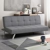 Costway Convertible Futon Sofa Bed Adjustable Sleeper with Stainless Steel Legs - 3 of 4