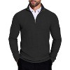 COOFANDY Men's Quarter Zip Sweaters Slim Fit Lightweight Knitted Mock Neck Pullover Casual Polo Sweaters - 2 of 4
