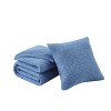 Southshore Fine Living, Throw Blanket for Couch or Bed with Matching Decorative Throw Pillow Cover, Acrylic Knit Throw Blanket and Throw Pillow Cover - 2 of 3