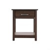 Kumasinova Wood Nightstand with Drawer,Bedside Tables with Lower Shelf,End Table for Bedroom,Living Room - 4 of 4