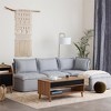 DHP Darcy Ottoman for Modular Sectional Sofa, Gray Linen - 4 of 4