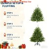 4.5FT/6FT/7.5FT/9 FTPre-Lit Artificial Christmas Tree w/ Multi-Color Lights Green PE & PVC Xmas Tree Hinged Branches & Foldable Metal Stand - 4 of 4