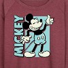 Women's - Disney - Mickey Light Blue Vintage Lightweight French Terry Wide Neck Long Sleeve Shirt - 2 of 4