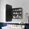Dovelina Wall Medicine Cabinet Mirror Cabinet Multifunctional Wall-Mounted Mirrored Cabinet with Magnetic Doors - 3 of 4