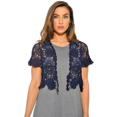 Just Love Women's Bolero Shrug - Floral Crochet Women Cardigan