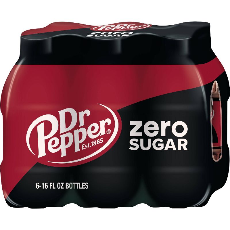 Dr Pepper Zero Sugar Soda - 6pk/16 fl oz PET Bottles, 5 of 8