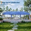 10x30 Pop Up Canopy with 8 Sidewalls - Heavy Duty Outdoor Tent with Portable Roller Bag, 8 Sandbags, 8 Stakes & 6 Ropes, 3 Adjustable Height - 2 of 4