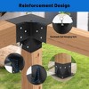 8-Piece Heavy-Duty 3-Way Corner Bracket Kit for 4"x4" (Actual 3.6"x3.6") Lumber, Includes Post Bases for Gazebo & Patio Pergola Construction - 4 of 4