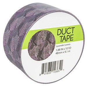 Simply Genius Pattern Duct Tape Heavy Duty - DIY Craft Supplies - Colored Duct Tape - Single Roll 1.8 in x 10 yards (Lavender Leaves) - 1 of 4