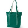 Lands' End Zip Top Long Handle Canvas Tote Bag - 3 of 4
