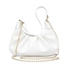 Shoulder Bag Crescent Handbag Ruched Purse Underarm Bag Mini Hobo - 2 of 4