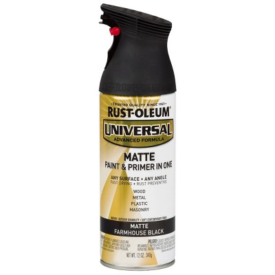 Rust-Oleum Matte Farmhouse Black Oil-Based Spray Paint, 12 oz