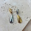 Adornia 14k Gold and Silver Plated Mixed Metal Teardrop Drop Earrings - 3 of 4
