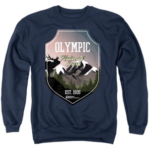 Men's Olympic National Park Illustrated Landscape Crewneck Sweatshirt - 1 of 4