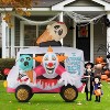 VINGLI 10 FT Long Halloween Inflatables Outdoor Decorations, Blow Up Scary Clown Icecream Halloween Yard Decorations, Built-in LED Lights - 2 of 4