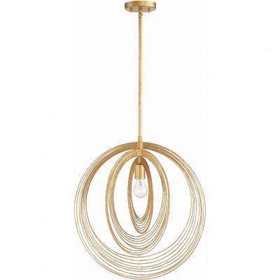 Crystorama Lighting Doral 1 - Light Pendant in  Renaissance Gold