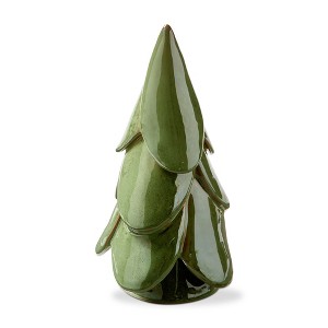 TAG Vail Light Green Ceramic Tree Decor 10 Inch Holiday Sculpture Decorative Object for Christmas and Seasonal Decor - 1 of 2