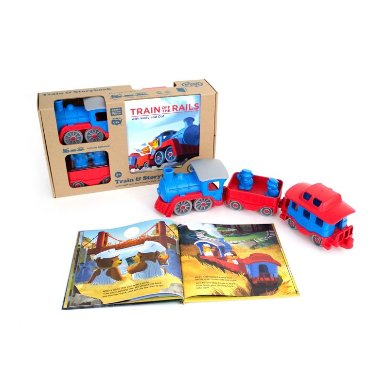 Green Toys Storybook Gift Set Includes Train &#38; Storybook, 3 of 9