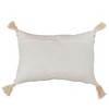 20"x20" Oversize Solid Tasseled Square Throw Pillow Black - Saro Lifestyle: Cotton, Zipper Closure, Indoor Use - 2 of 3