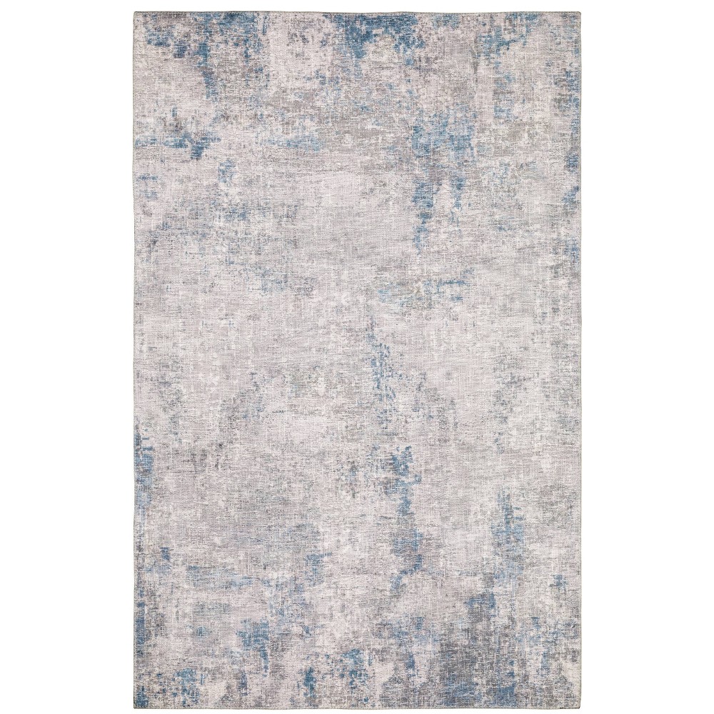 5'x7' Marcel Distressed Abstract Area Rug Gray/Blue - Captiv8e Designs