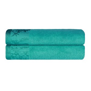 Charming Floral Accent Cotton Towel Set by Blue Nile Mills - 1 of 4