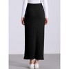 Allegra K Women's Knit Side Slit Hight Waist Midi Bodycon Skirt - 3 of 4